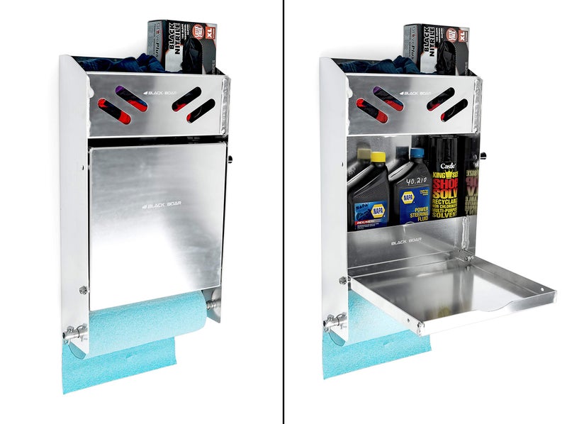 Black Boar Aluminum Small Work Station for Enclosed Trailer/Garage | Includes a 12" x 12" fold Down Table | Durable Construction | Easy to Install (66126) - Image 3